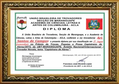 Diplomas premiações